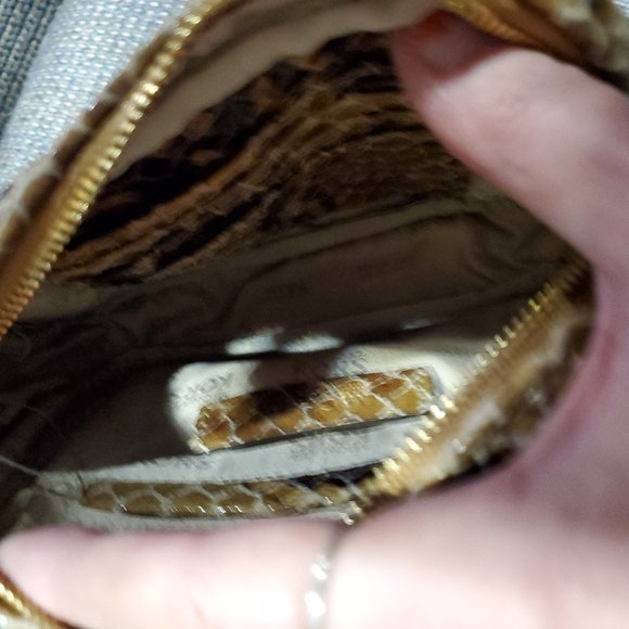 Nwt  Michael Kors Snakeskin Crossbody Bag Purse m - Picture 10 of 15